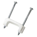 3/4" White Plastic Wire Staples for 14/2, 12/2 & 10/2 AWG Wire - Bag of 50