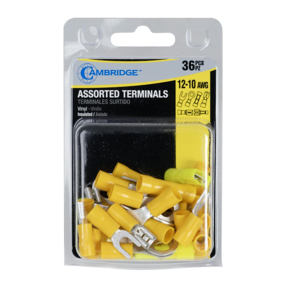 36 Pc. 12-10 AWG Vinyl Insulated Terminal Assortment
