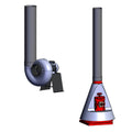 250mm OD x 5' Hgt. Polypropylene Weather Stack for Plastec 30 TEFC & XPFC (1 & 3 Phase) Series Exhaust Fan Blowers