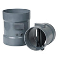 125mm (4.92") ID Gray PVC Vertical Gravity Backdraft Damper