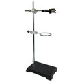 Deluxe Metalware Lab Stand Kit with 5" x 8" Cast Iron Base, 20" Rod, 3" Ring, 2-Prong Clamp & Holder