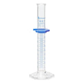 10mL Class B Borosilicate Glass Dual Scale Graduated Cylinder with Bumper Guard - Package of 2