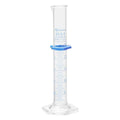 25mL Class B Borosilicate Glass Dual Scale Graduated Cylinder with Bumper Guard - Package of 2
