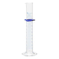 100mL Class B Borosilicate Glass Dual Scale Graduated Cylinder with Bumper Guard - Package of 2