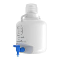 10 Liter Natural Polypropylene UniStore™ Industrial-Grade Round Carboy with 83mm Natural Screw Cap & Blue Spigot