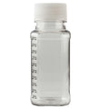 250mL Polycarbonate PharmaTainer™ Square Sterile Lab Bottle with 48mm Cap - Case of 60