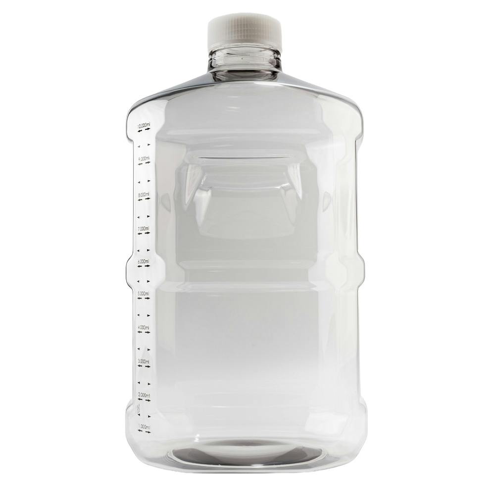 1 Liter Polycarbonate PharmaTainer™ Square Sterile Lab Bottle with 48mm Cap - Case of 30