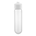 50mL Round Bottom Natural Polypropylene High-Speed Centrifuge Tube with White Screw Cap & Grip Tab - Package of 12