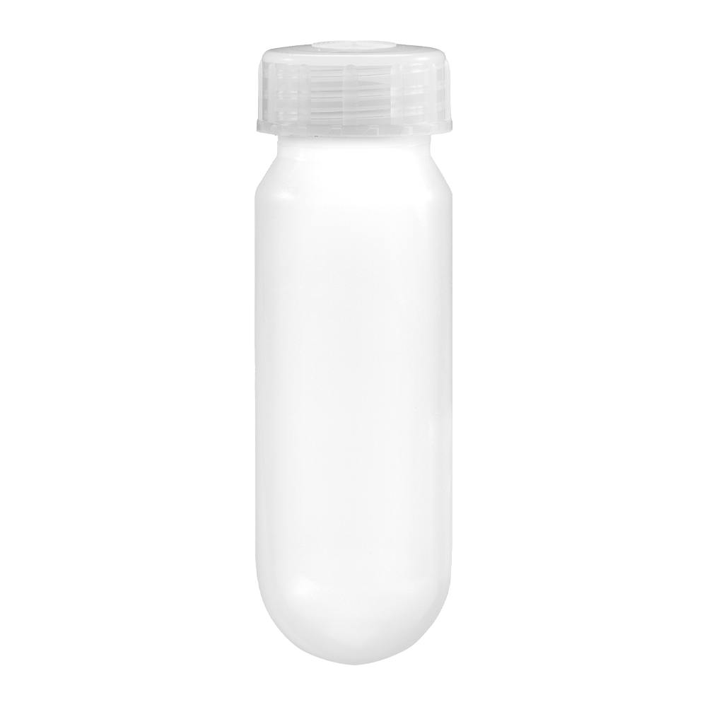 85mL Round Bottom Natural Polypropylene High-Speed Centrifuge Tube with Natural Screw Cap - Package of 12