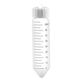 50mL Conical Bottom Natural Polypropylene High-Speed Centrifuge Tube with White Screw Cap, Grip Tab & Graduations - Package of 12