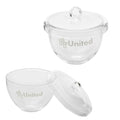 25mL Clear Quartz Glass Low Form Crucible with Lid