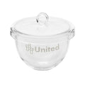 50mL Clear Quartz Glass Low Form Crucible with Lid