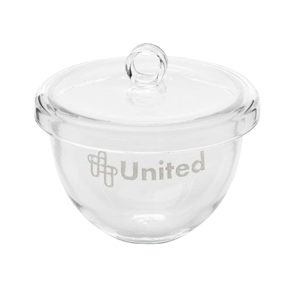 50mL Clear Quartz Glass Low Form Crucible with Lid