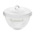 100mL Clear Quartz Glass Low Form Crucible with Lid