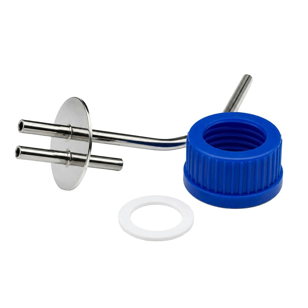 45mm 2-Port Thermowell, Siphon & Vent Cap Assembly for 1 Liter Spinner Flasks