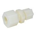 5/8" OD Compression x 3/8" OD Compression Nylon JACO Reducing Union Connector with Plastic Gripper