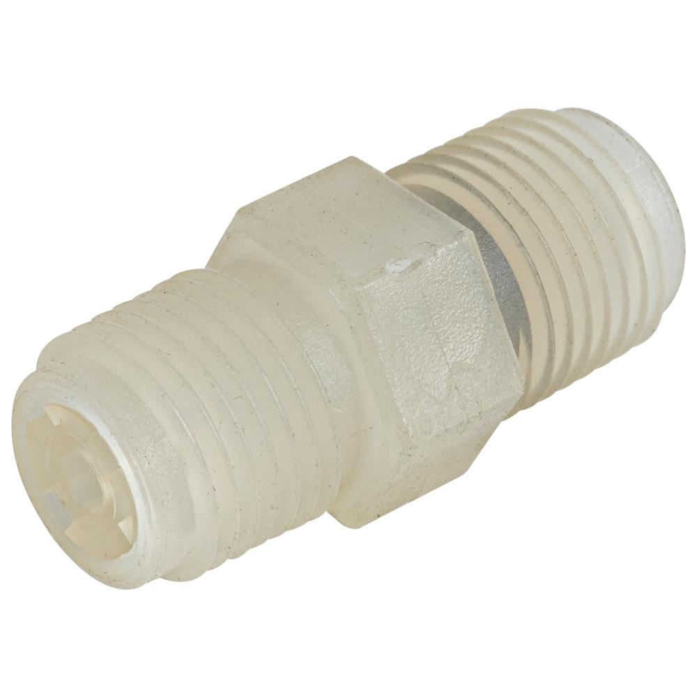 1/8" MNPT x 1/8" MNPT Jaco Natural PVDF Check Valve with Viton™ O-Ring