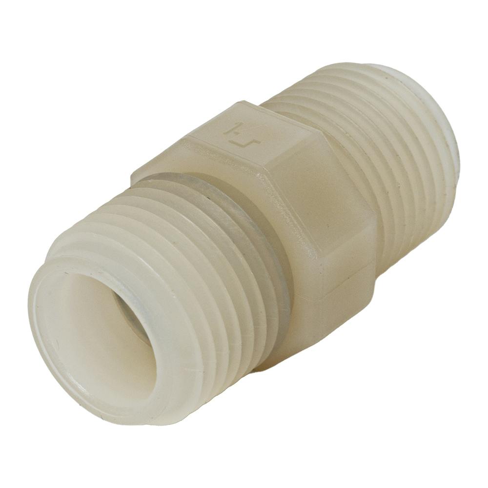 1/2" MNPT x 1/2" MNPT Jaco Natural PVDF Check Valve with Viton™ O-Ring