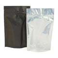 3-5/8" W x 5-1/8" L + 2" BG x 5 mil Thick Clear Front, Black Back Stand-Up Barrier Zipper Pouch - Case of 2000