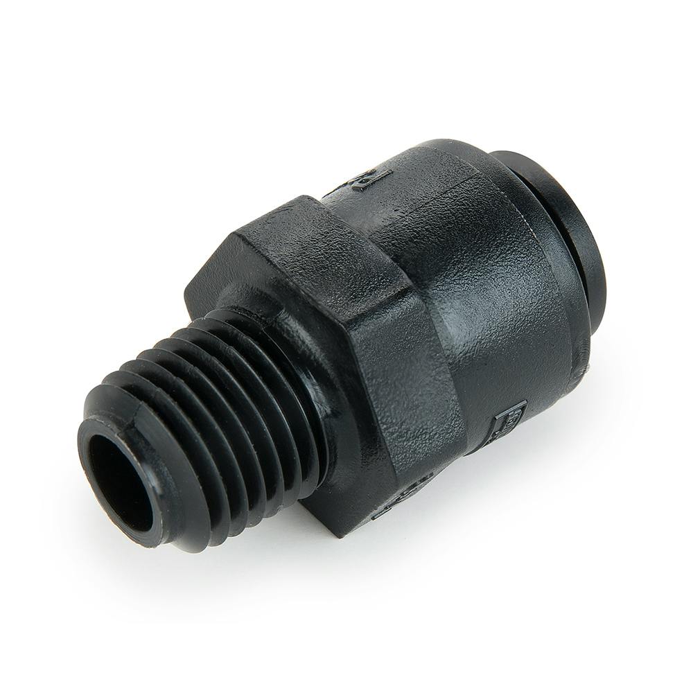 3/8" Tube x 1/4" NPTF Kynar® PVDF Black Male Connector Check Valve