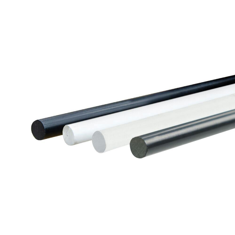 1" Dia. Gray PVC Solid Round Rod - 5' Length