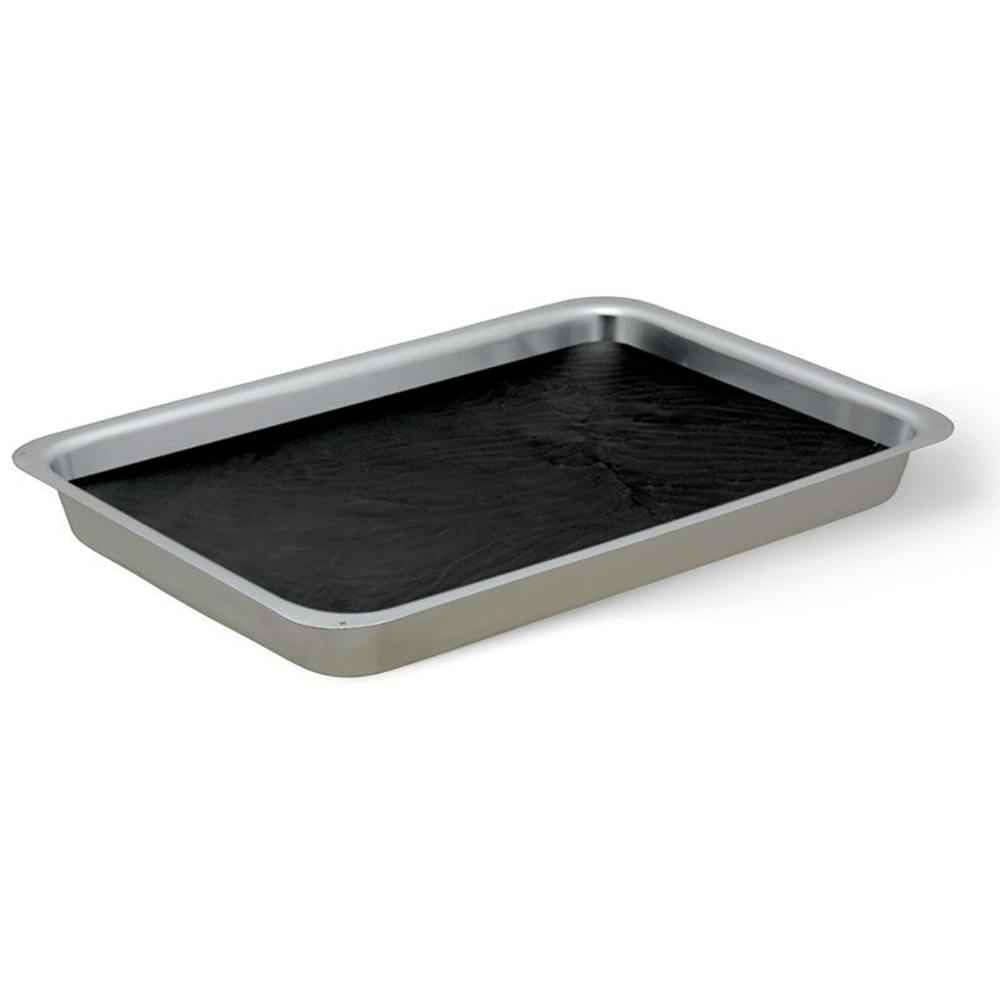 18" L x 12" W x 2" Hgt. Aluminum Dissecting Tray with Black Wax